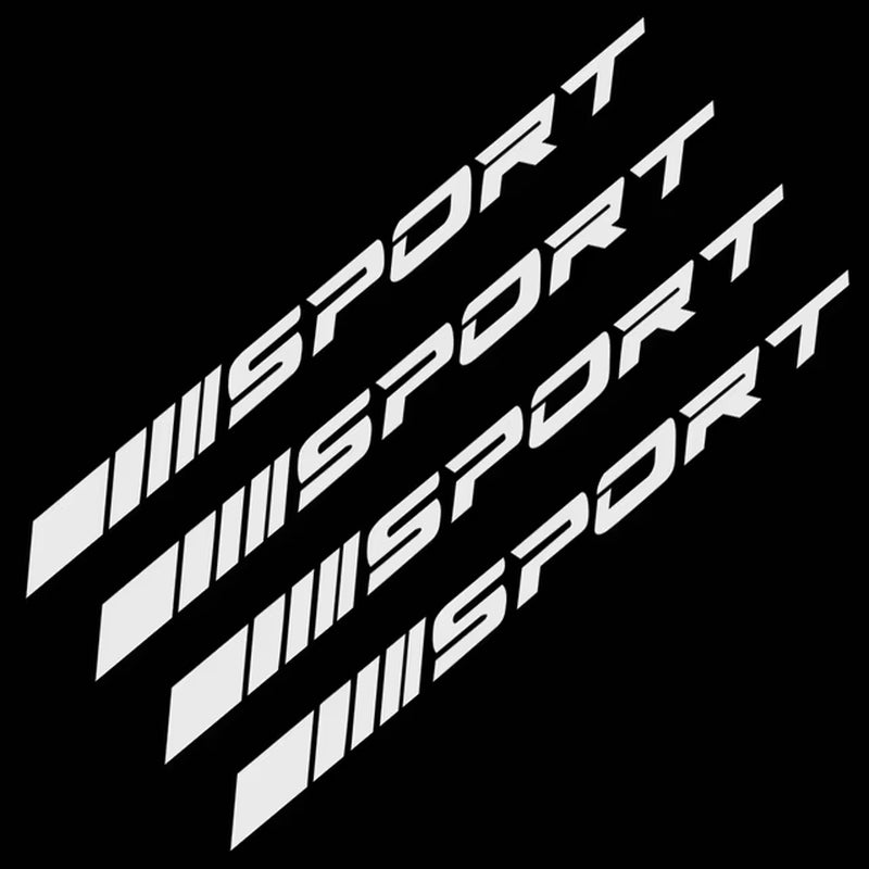 4Pcs Creative Racing SPORT Letter Stickers Auto Car Rims Wheel PET Decal Waterproof Car Styling Decoration Auto Accessories
