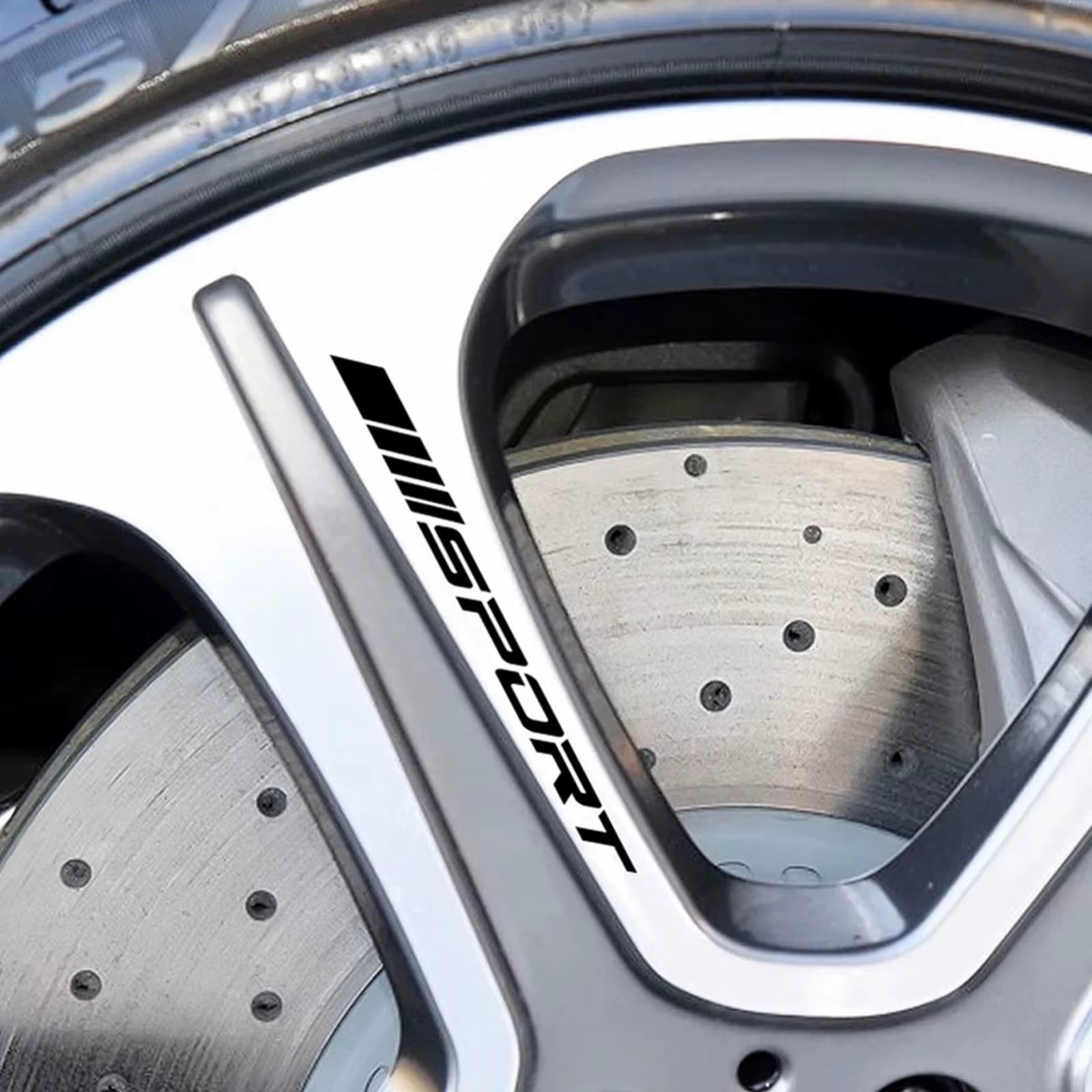 4Pcs Creative Racing SPORT Letter Stickers Auto Car Rims Wheel PET Decal Waterproof Car Styling Decoration Auto Accessories