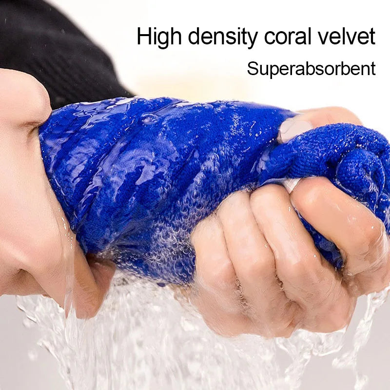 Microfiber Car Towel Double-Sided Super Absorbent Car Wash Towel Drying Cloth Car Detailing Glass Towel Cleaning Products