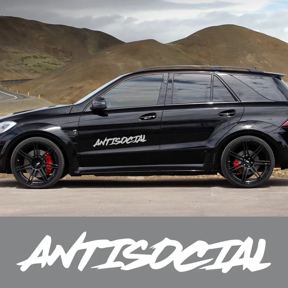 Various Sizes Car Windshield Sticker Antisocial Creative Styling Motorcycle Window Vinyl Decor Decal Auto Tuning Accessories