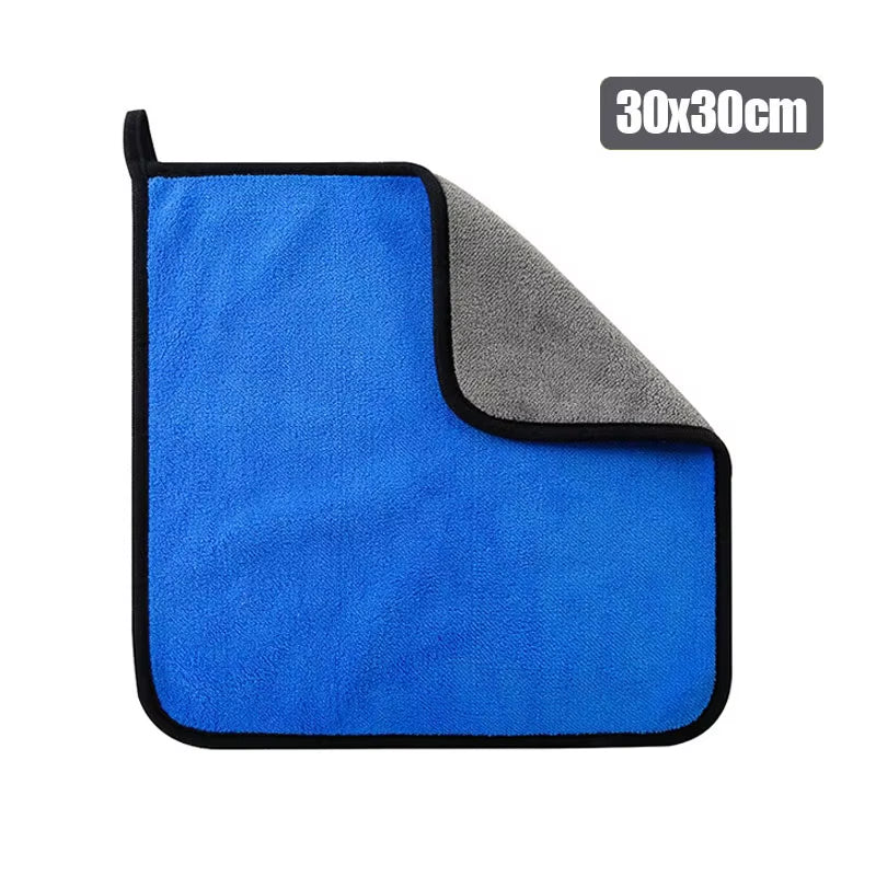 Microfiber Car Towel Double-Sided Super Absorbent Car Wash Towel Drying Cloth Car Detailing Glass Towel Cleaning Products