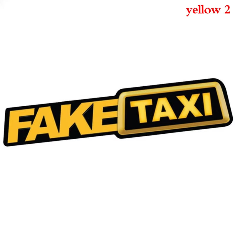 Universal FAKE TAXI Car Auto Sticker Decal Emblem Self Adhesive Vinyl for Car Funny Car Sticker