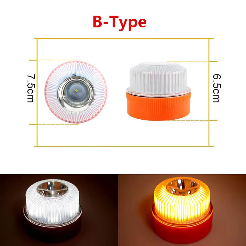 Led Car Emergency Light V16 Explosion Flashing Light Magnetic Induction Strobe Flashing Warning Light Safety Accessory