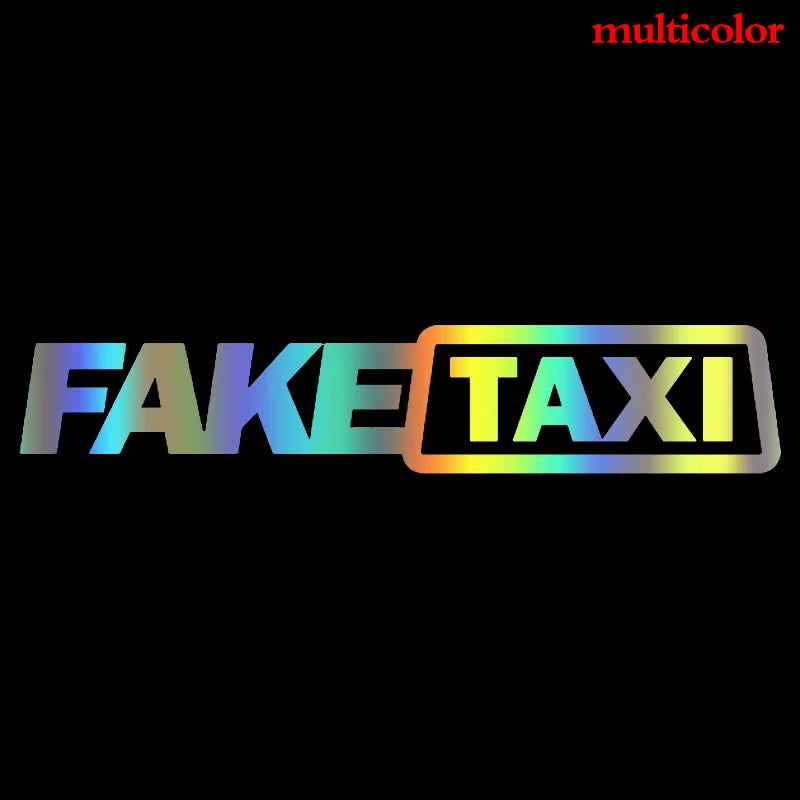 Universal FAKE TAXI Car Auto Sticker Decal Emblem Self Adhesive Vinyl for Car Funny Car Sticker