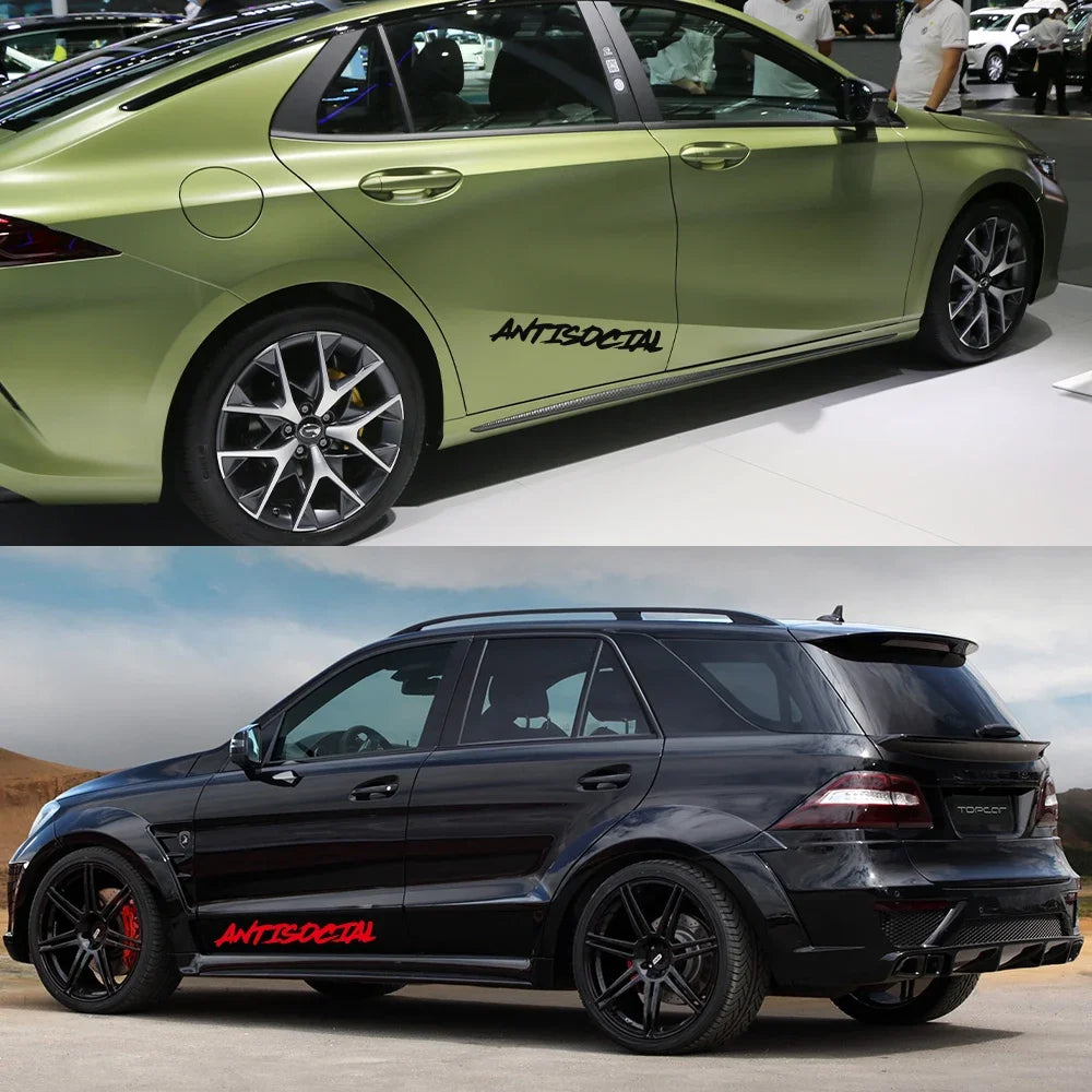 Various Sizes Car Windshield Sticker Antisocial Creative Styling Motorcycle Window Vinyl Decor Decal Auto Tuning Accessories