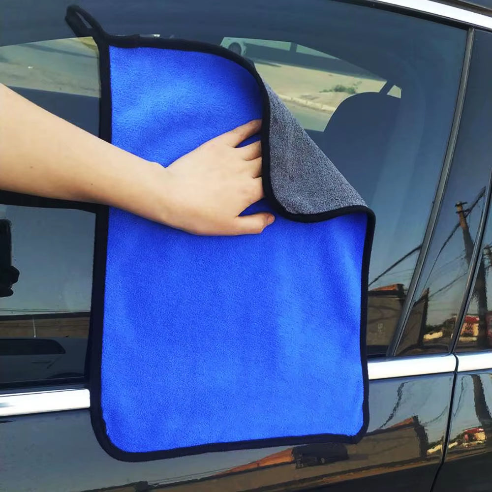 Microfiber Car Towel Double-Sided Super Absorbent Car Wash Towel Drying Cloth Car Detailing Glass Towel Cleaning Products