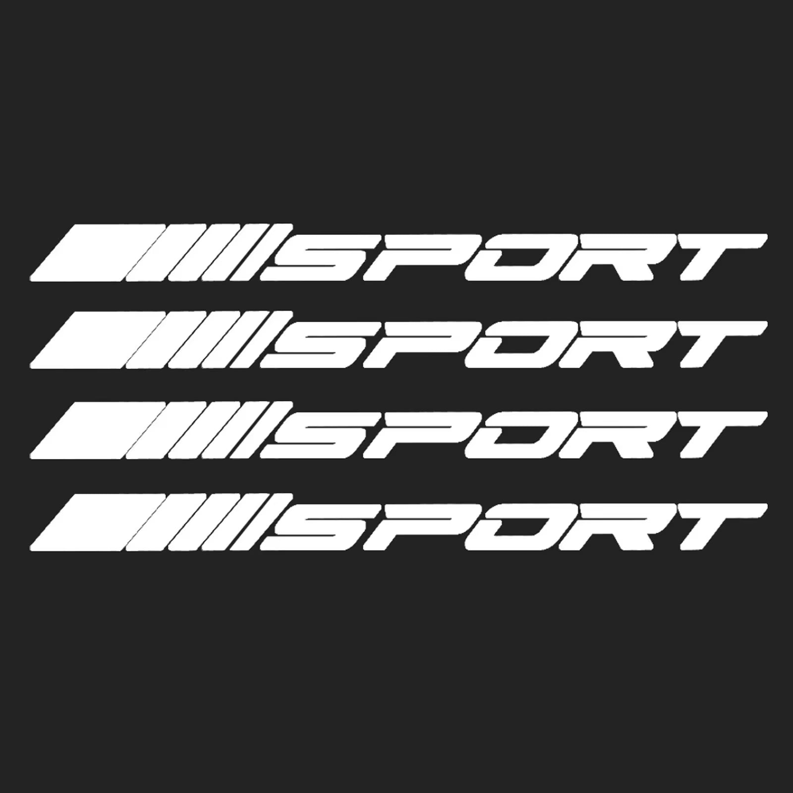 4Pcs Creative Racing SPORT Letter Stickers Auto Car Rims Wheel PET Decal Waterproof Car Styling Decoration Auto Accessories