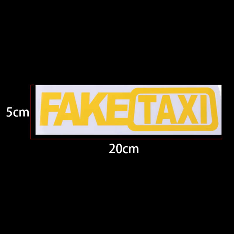 Universal FAKE TAXI Car Auto Sticker Decal Emblem Self Adhesive Vinyl for Car Funny Car Sticker