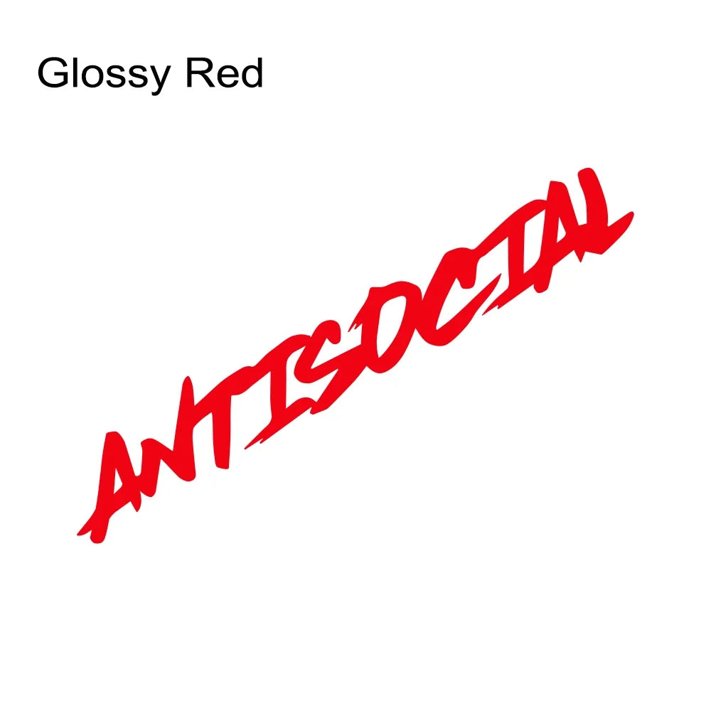 Various Sizes Car Windshield Sticker Antisocial Creative Styling Motorcycle Window Vinyl Decor Decal Auto Tuning Accessories