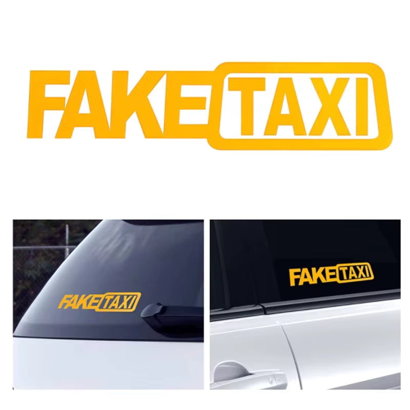 Universal FAKE TAXI Car Auto Sticker Decal Emblem Self Adhesive Vinyl for Car Funny Car Sticker