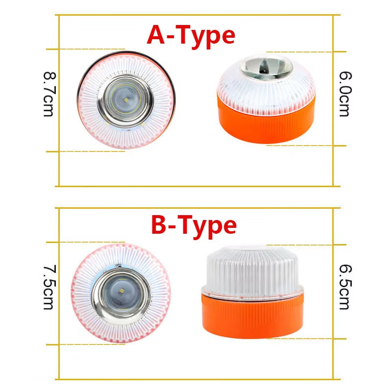 Led Car Emergency Light V16 Explosion Flashing Light Magnetic Induction Strobe Flashing Warning Light Safety Accessory