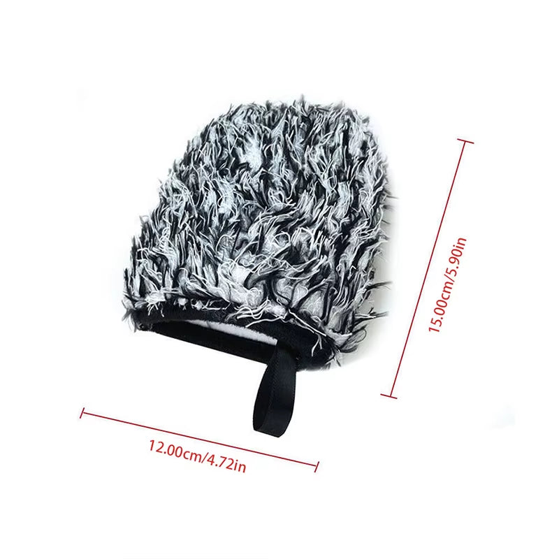 SEAMETAL Super Soft Car Microfiber Wheel Detailer Wash Glove Thickening Two-Sided Car Detailing Pocket Mitt Car Wash Products